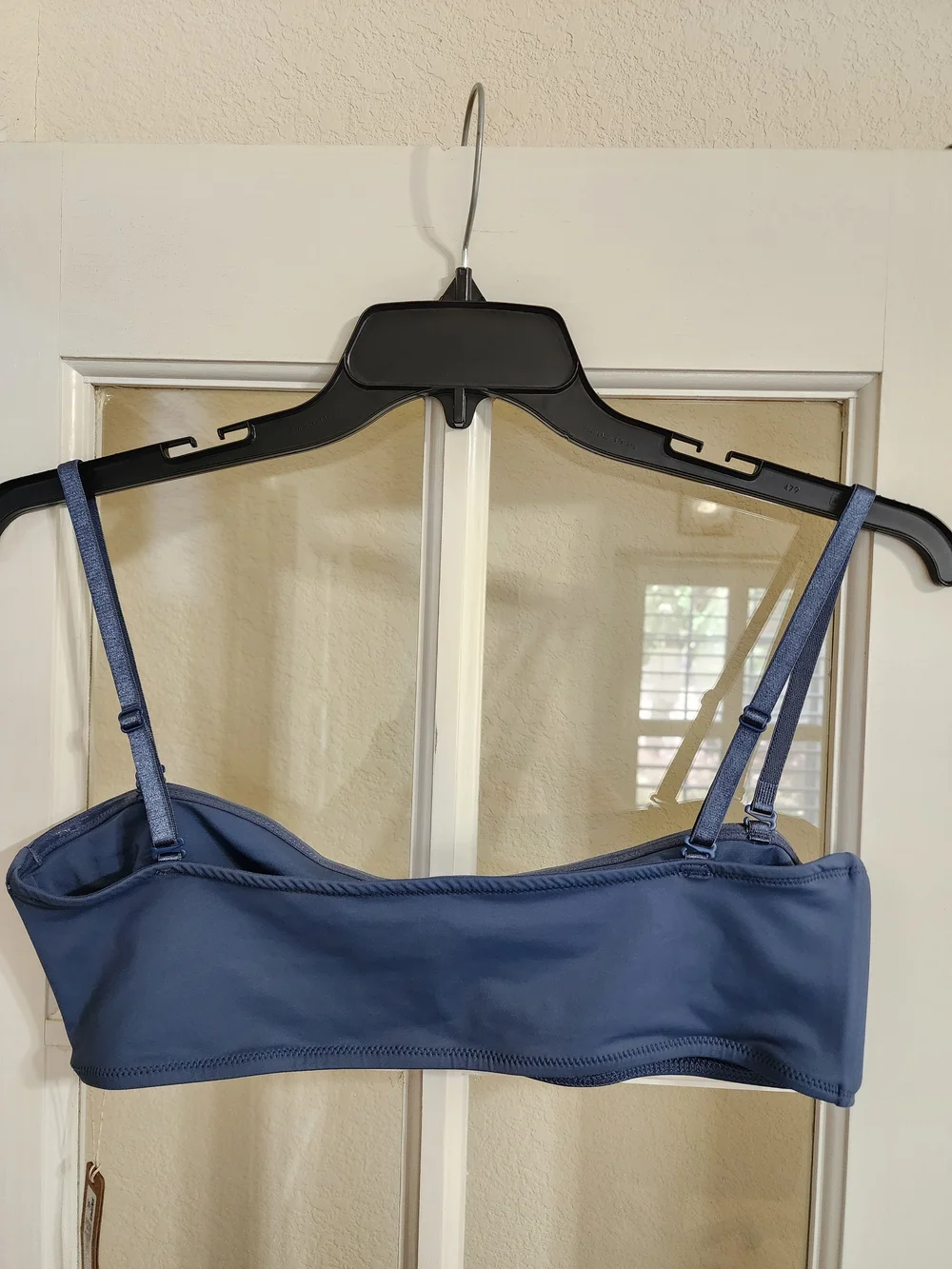 NWT SKIMS Denim Swim Micro Bandeau Bikini Top XL Blue